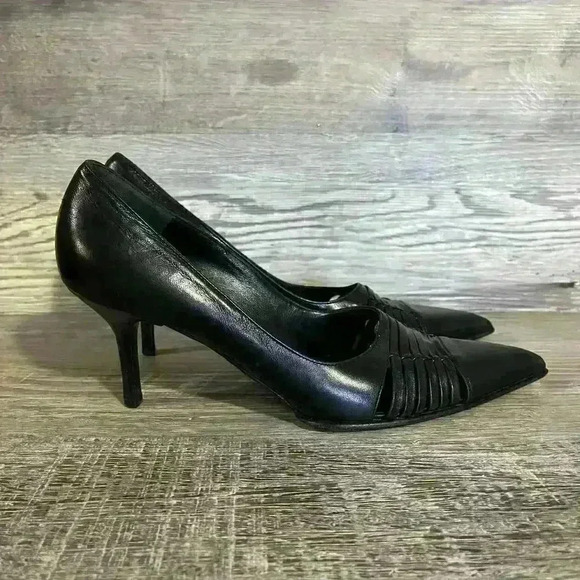 Narciso Rodriquez Black Pointed Toe Heels - Picture 1 of 11